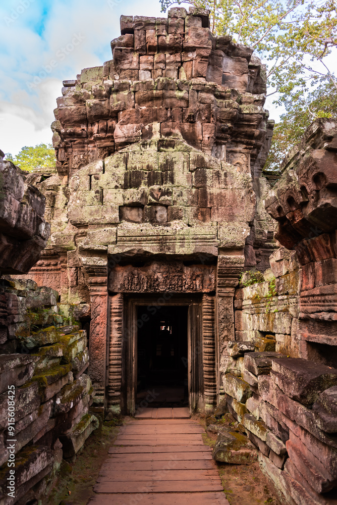 Angkor Thom, ancient temple ruins in Cambodia jungle Angkor Thom, ancient temple ruins in Cambodia jungle