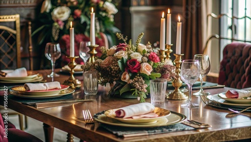 Elegant Dining Table Setup