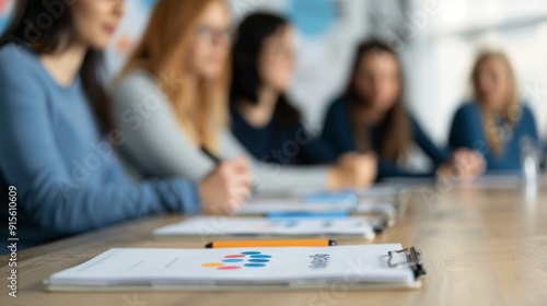 Business Meeting With Diverse Participants in Modern Conference Room