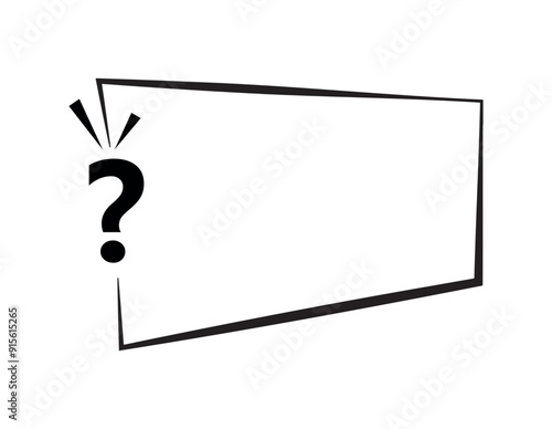 black frame with question text area