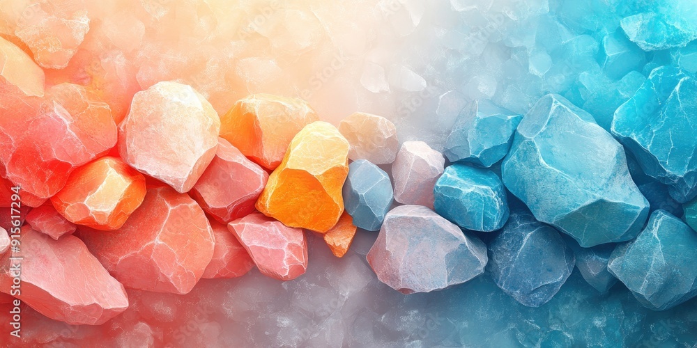 Warm and Cold Stones Side-by-Side Warm and Cold Stones Side-by-Side