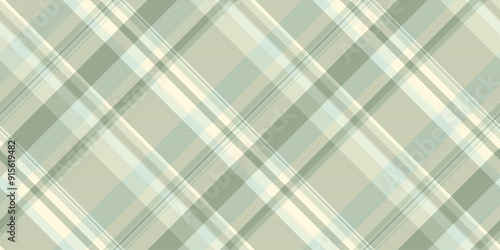 Equal check fabric pattern, rest background vector seamless. Thin tartan texture textile plaid in pastel and cornsilk colors.