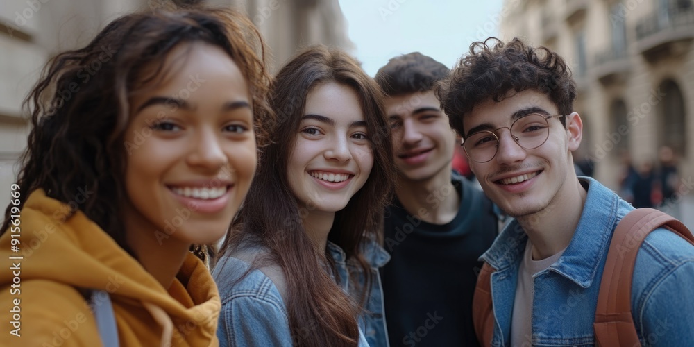 A group of young people standing together, possibly friends or classmates A group of young people standing together, possibly friends or classmates