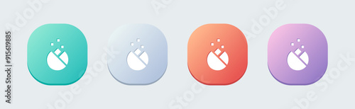 Meditation solid icon in flat design style. Relaxation signs vector illustration.