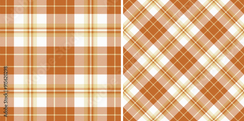 Textile seamless texture of pattern fabric vector with a tartan plaid check background. Set in coffee colors of most comfortable furniture.