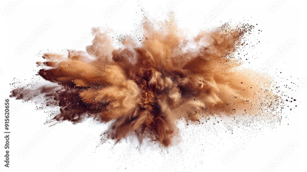 Dynamic Explosion of Brown Powder.. Dynamic Explosion of Brown Powder..