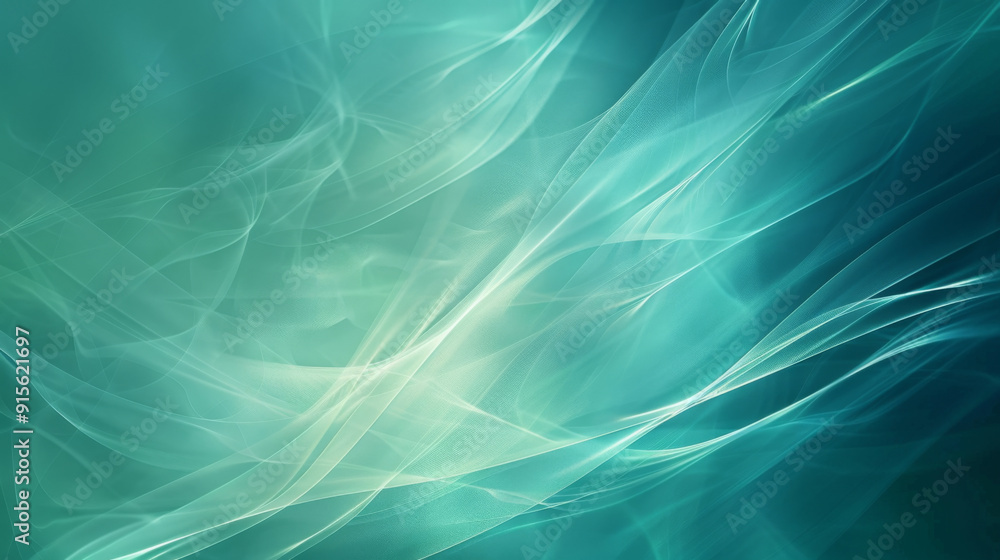 Light Abstract Teal Background with Flowing Movement, Generative AI Illustration Light Abstract Teal Background with Flowing Movement, Generative AI Illustration