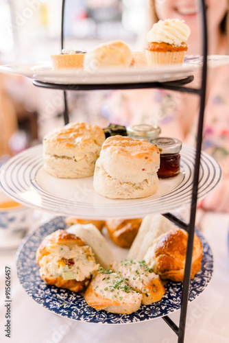 breakfast or high tea with bread and jam