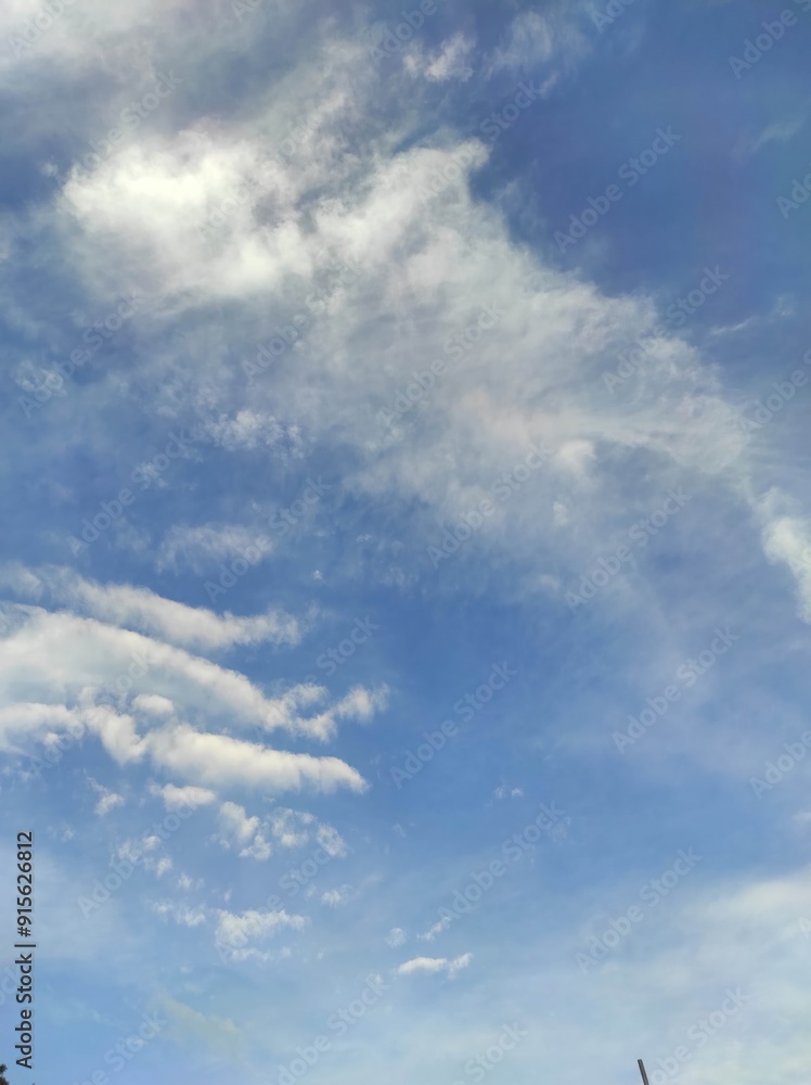 Fototapeta premium The sky is blue and cloudy