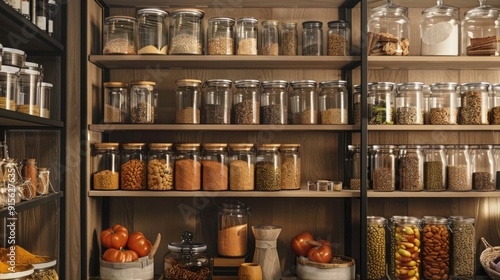 Wallpaper Mural Organized pantry with autumn spices and dried goods Torontodigital.ca