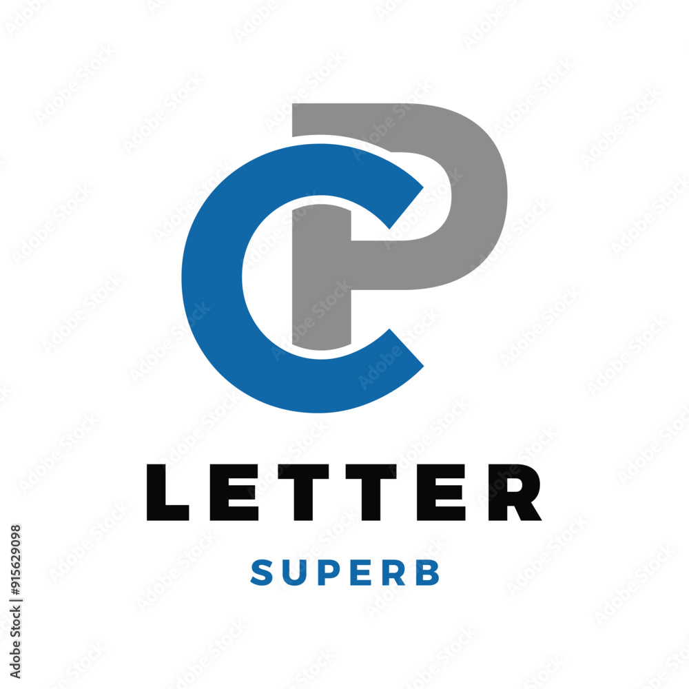 Initial Letter CP Icon Logo Design Template Initial Letter CP Icon Logo Design Template
