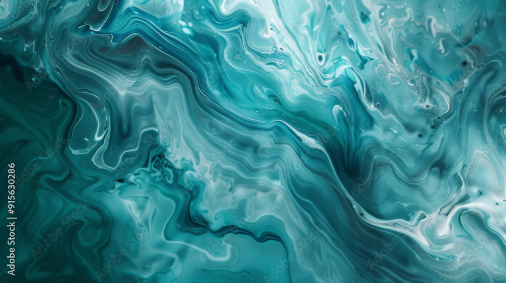 Abstract Teal Background with Flowing Movement, Generative AI Illustration Abstract Teal Background with Flowing Movement, Generative AI Illustration