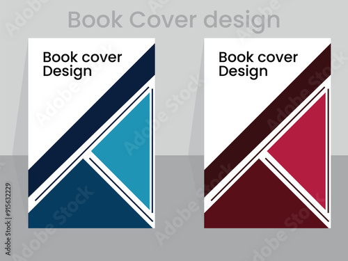 Study business background book cover design template.