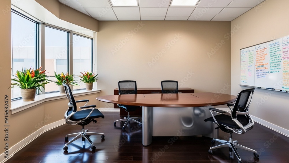 Empty meeting room in office. Modern office. Empty meeting room in office. Modern office.