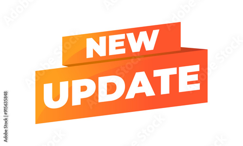 New update bubble banner flat vector design 