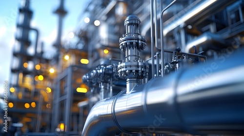 Wallpaper Mural Detailed Carbon Capture Technology Setup at an Industrial Plant with Clear Skies Torontodigital.ca