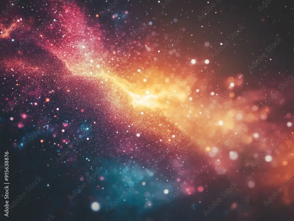 Fototapeta premium A beautiful and vibrant galaxy with numerous stars shining through the darkness, perfect for space-themed designs or scientific illustrations