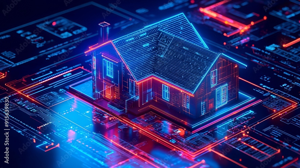 Digital House on a Circuit Board Digital House on a Circuit Board