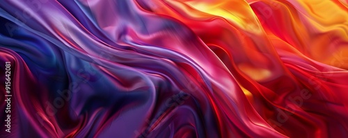 Flowing silk patterns with radiant colors, 4K hyperrealistic photo