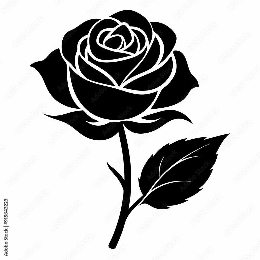 Black rose silhouette Black rose silhouette