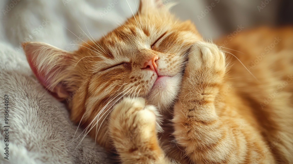 Playful Cat Grooming in Animated Snapchat Style - Nostalgic Social Media Concept for Pet Lovers Playful Cat Grooming in Animated Snapchat Style - Nostalgic Social Media Concept for Pet Lovers