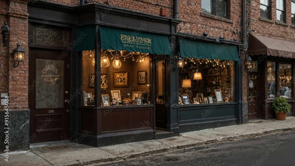 Fototapeta premium old storefront in england