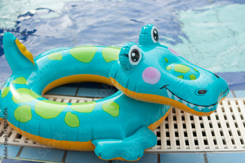 Wallpaper Mural Crocodile swim rubber ring for kids Torontodigital.ca