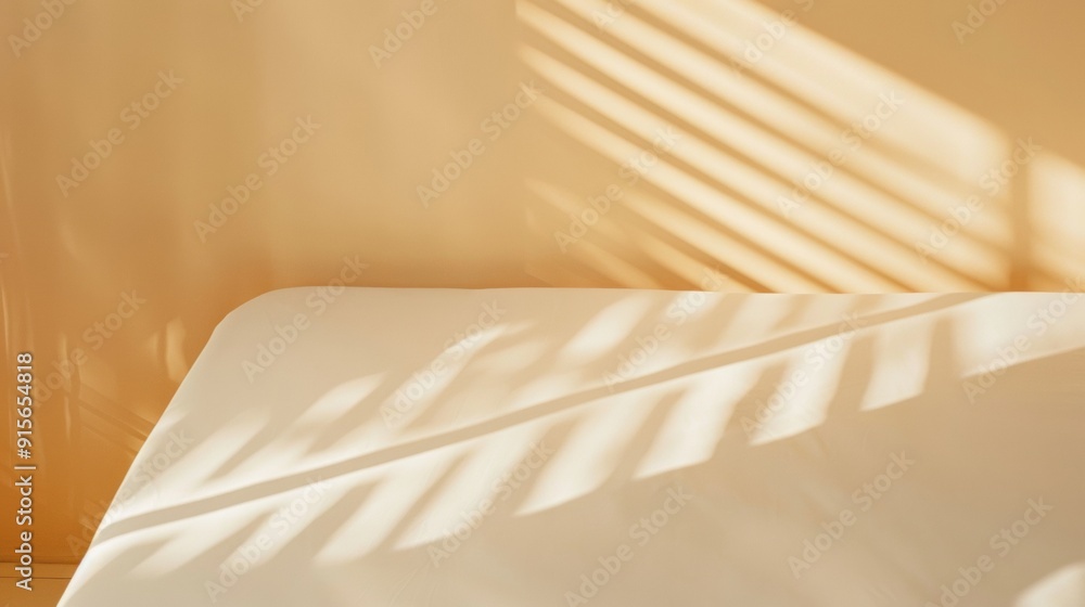 Morning Light on Beige Table Surface - Serene and Warm Atmosphere, Soft Beams Illuminating Flat Pastel Surface, Wide Low-Angle View with Calm Morning Light Morning Light on Beige Table Surface - Serene and Warm Atmosphere, Soft Beams Illuminating Flat Pastel Surface, Wide Low-Angle View with Calm Morning Light