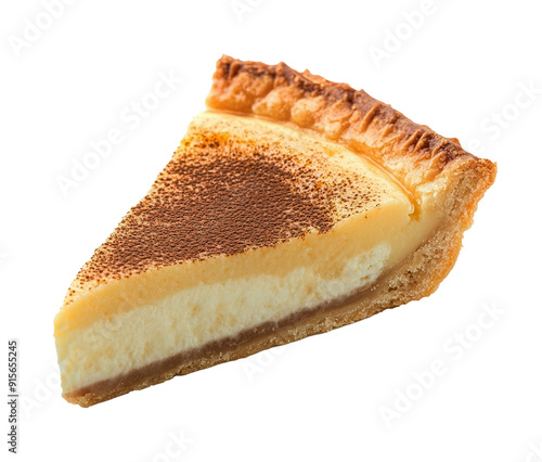 Milk tart isolated on transparent background photo