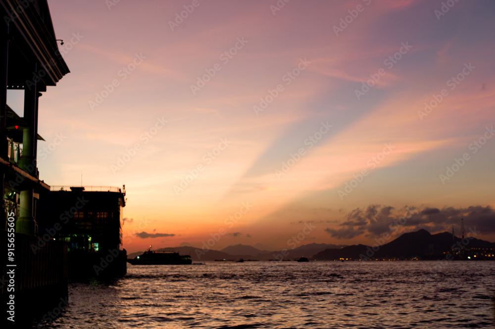 Fototapeta premium sunset over the sea