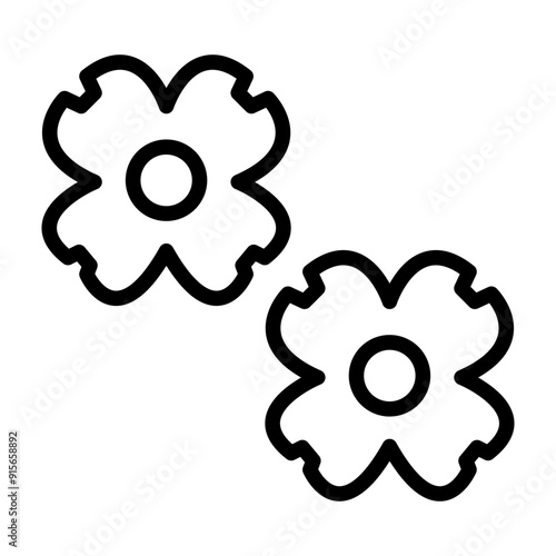 Dogwood Vector Line Icon Design