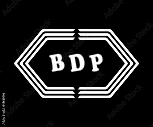 BDP letter logo Design. BDP Simple and modern monogram logo. Abstract Alphabet vector Design. photo