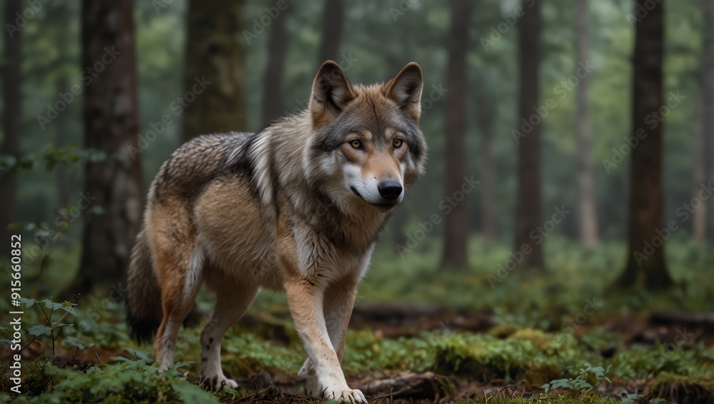wolf in the woods wolf in the woods