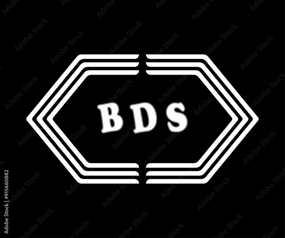 Fototapeta premium BDS letter logo Design. BDS Simple and modern monogram logo. Abstract Alphabet vector Design.