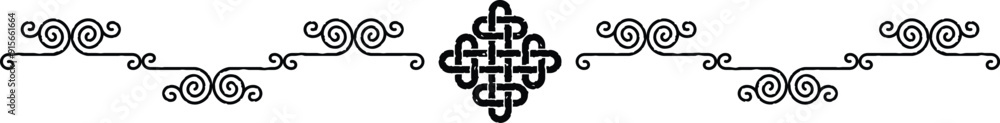 Seamless Celtic Spiral Border Graphic - Seamless Knot Seamless Celtic Spiral Border Graphic - Seamless Knot
