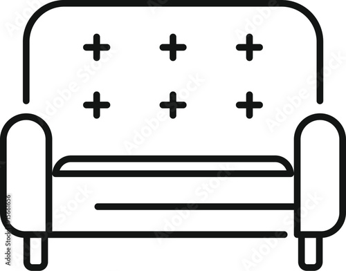 Line drawing of a sofa perfect for relaxing in the living room