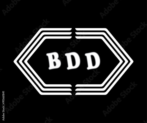 BDD letter logo Design. BDD Simple and modern monogram logo. Abstract Alphabet vector Design.
