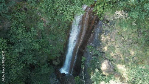 View of Rexio Waterfall in Folgoso Do Courel, Lugo, Spain. photo