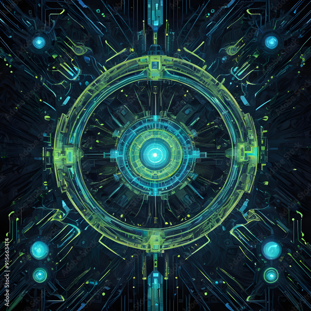 Obraz premium ai technology composition