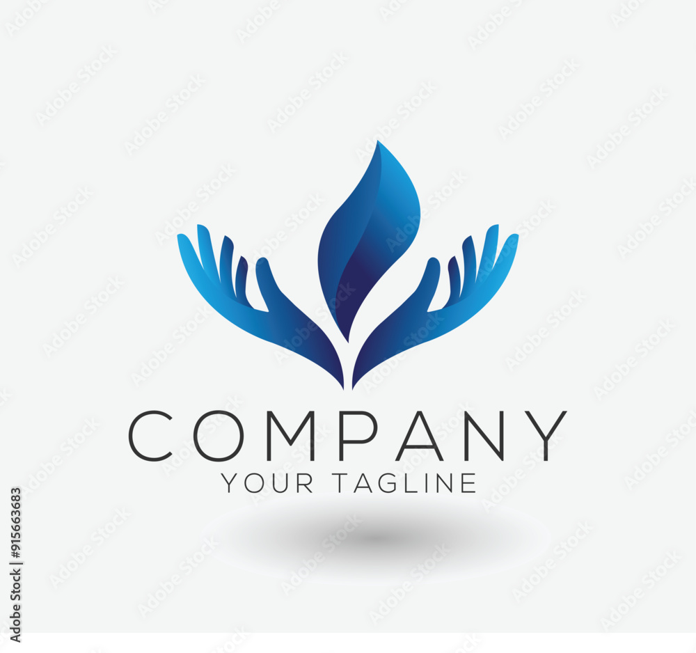 Save the Planet Concept Abstract People Care Logo. Leaf Icon with Circular Two Hands Symbol. Flat Vector Logo Design Template Element. Save the Planet Concept Abstract People Care Logo. Leaf Icon with Circular Two Hands Symbol. Flat Vector Logo Design Template Element.