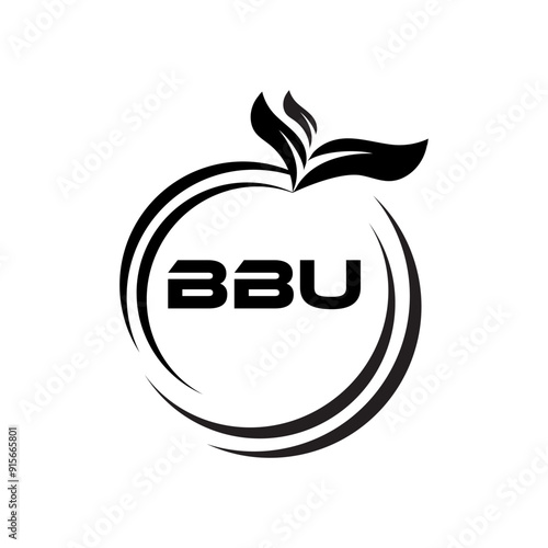 BBU letter logo Design. BBU Simple and modern monogram logo. Abstract Alphabet vector Design. photo