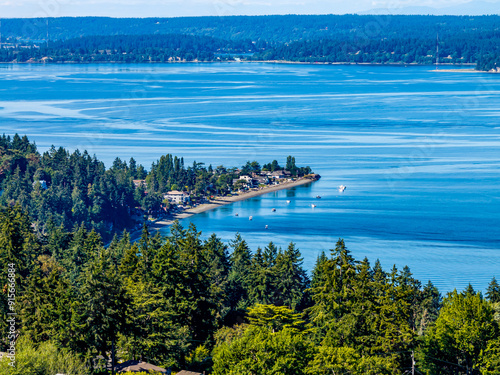 Aerial Burien Three Tree Point photo