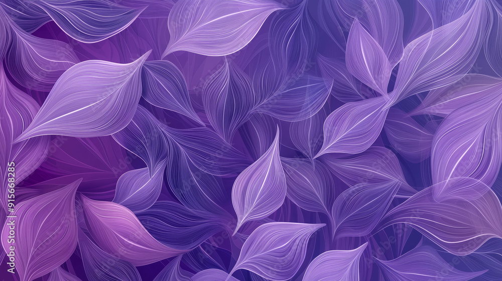 Delicate purple leaves dance in a soft gradient pattern, evoking a dreamy romance. Delicate purple leaves dance in a soft gradient pattern, evoking a dreamy romance.