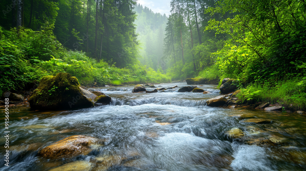 Obraz premium Green forest wildlife