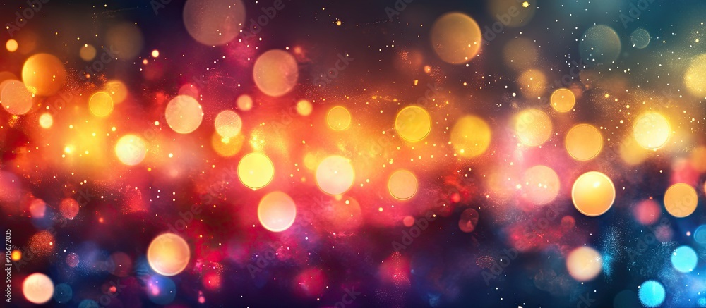 Abstract bokeh lights in a colorful background at night. with copy space image. Place for adding text or design Abstract bokeh lights in a colorful background at night. with copy space image. Place for adding text or design