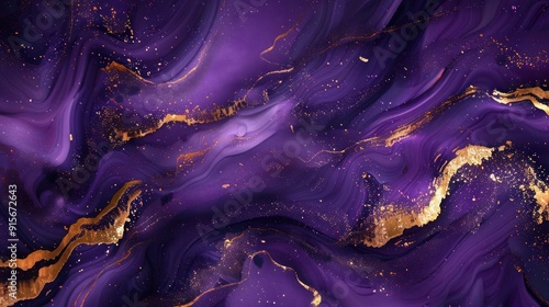 Regal deep purple backdrop embellished with hints of gold
