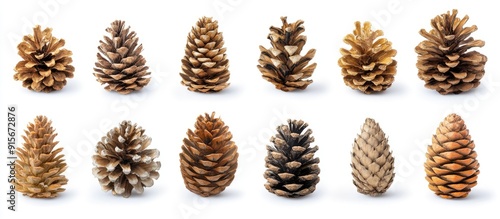 Collection of pine cones fr...