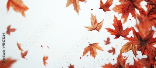 fall leaves. with copy spac...