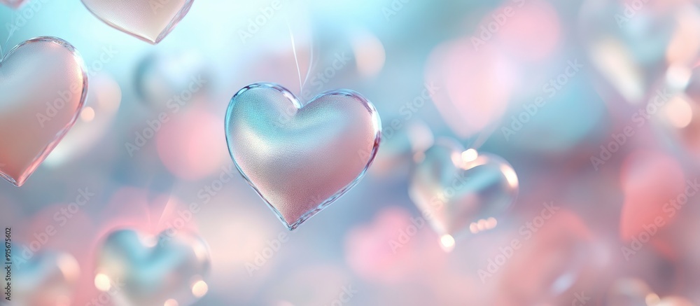 Blurred background related to Valentine s Day Valentine s Day card Soft pastel colors Multicolored white hearts wallpaper. with copy space image. Place for adding text or design Blurred background related to Valentine s Day Valentine s Day card Soft pastel colors Multicolored white hearts wallpaper. with copy space image. Place for adding text or design