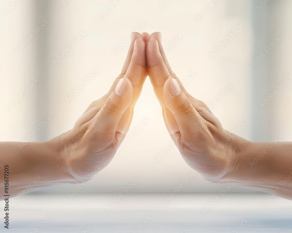Naklejka premium Closeup of hands giving a highfive